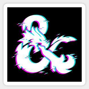 dnd glitch logo Sticker